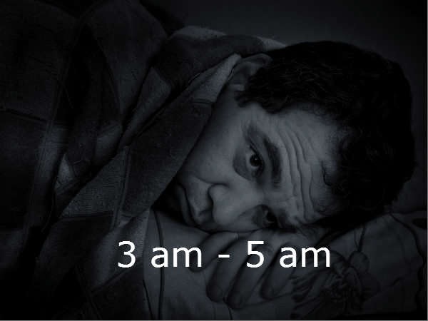 3 am - 5 am