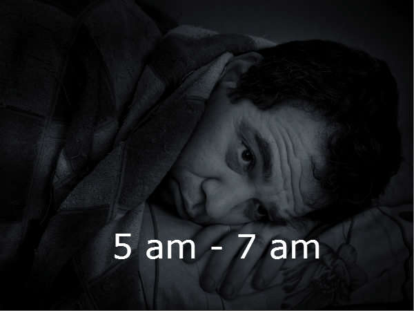 5 am - 7 am