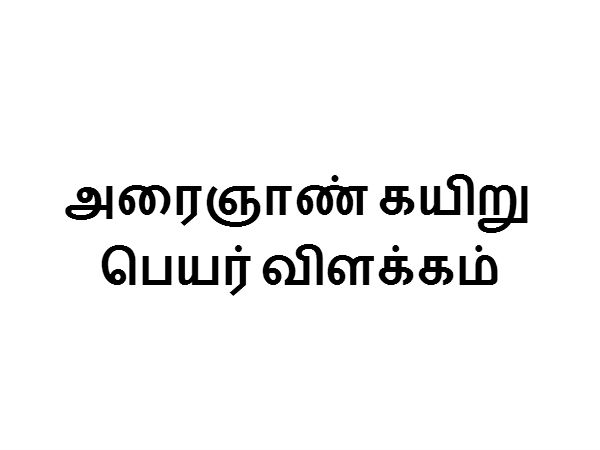 அரைஞாண் பெயர் விளக்கம் 