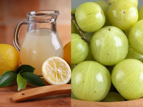 நெல்லிக்காய் சாறு மற்றும் எலுமிச்சை சாறு