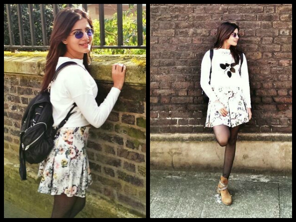 பூ பிரிண்ட்டட் ஸ்கர்ட்