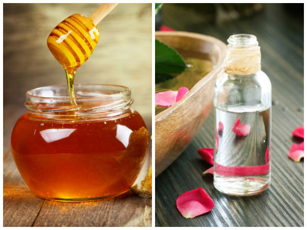 தேன் மற்றும் ரோஸ் வாட்டர்