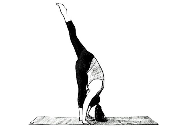 Urdhva prasarita eka padasana to stimulate liver functions