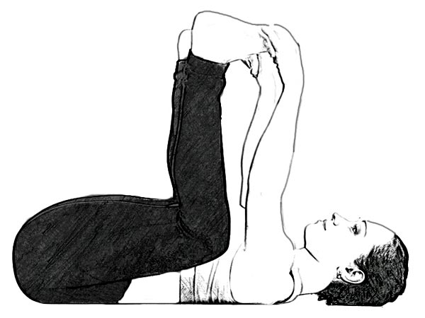 Anandha balasana to cure lower back pain