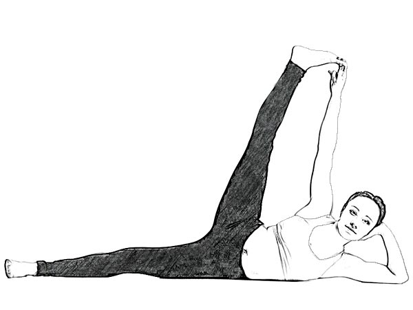 Ananthasana to reduce Hip and Thigh Weight 