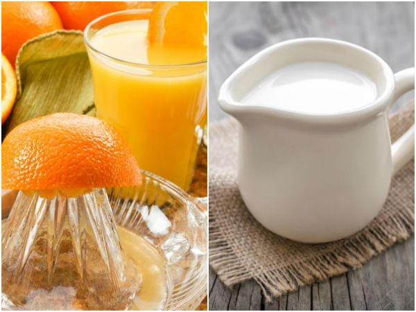 ஆரஞ்சு மற்றும் பால் ஆரஞ்சு மற்றும் பால்