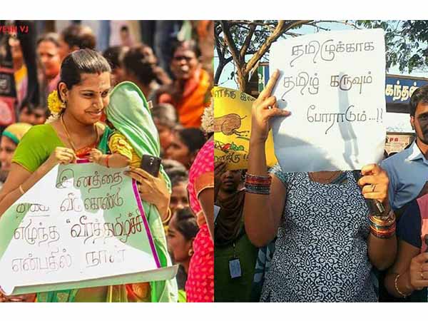 பெண்கள் முன்னின்று நடத்திய போராட்டம். 