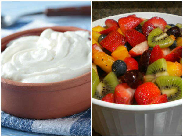 தயிர் மற்றும் பழங்கள்