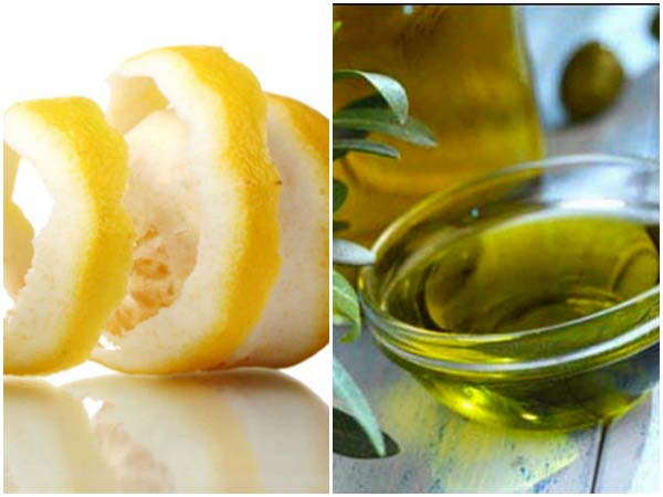  தேங்காய் எண்ணெய் மற்றும் எழுமிச்சை (உரித்த ஒன்று) மிக்ஸ்: 