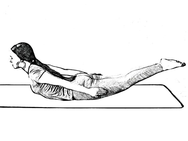  4.சலபாசனம்(வெட்டுக் கிளி போன்ற நிலை) 