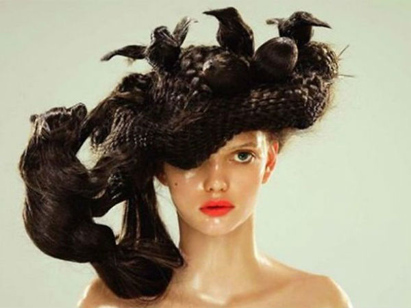 குருவிக்கூடு ஹேர்ஸ்டைல் : 