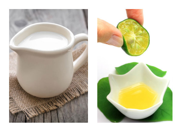 6. பால் மற்றும் எலுமிச்சை