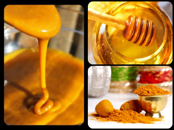 3. மஞ்சள், தேன் :