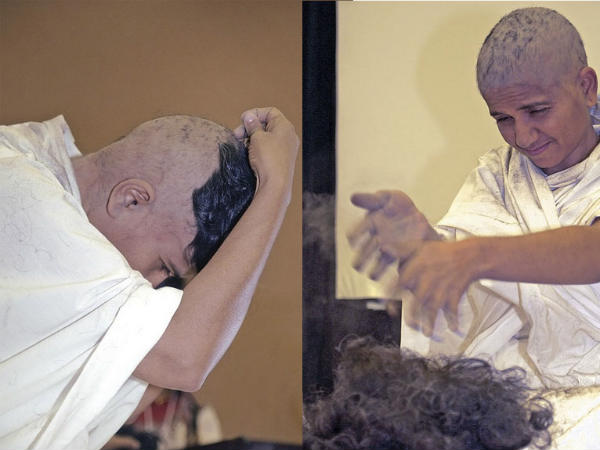 முடியைப் பிடுங்கும் சடங்கு : 