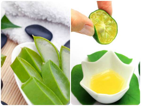 கற்றாழை ஜெல் மற்றும் லெமன் ஜூஸ் 