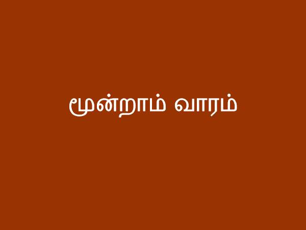 மூன்றாவது வாரம்