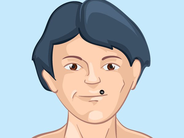 மேல் உதட்டில் மச்சம்