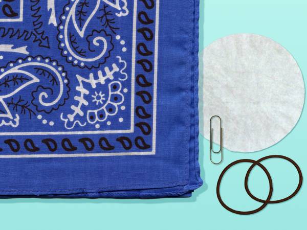 நீளமான கைக்குட்டை (பந்தனா) முகமூடி