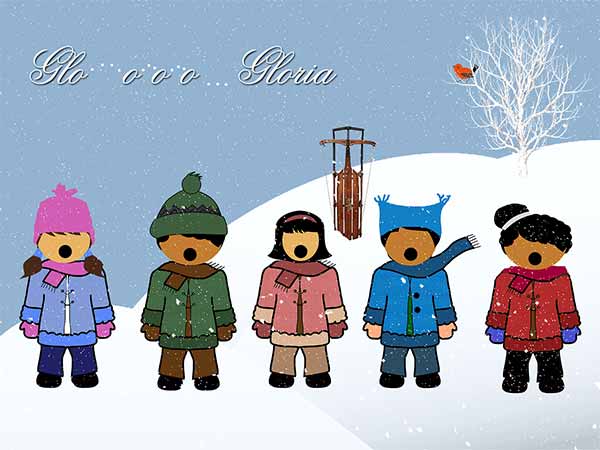 2. கிறிஸ்துமஸ் பாடல்களை இசைத்தல் (Carolling)