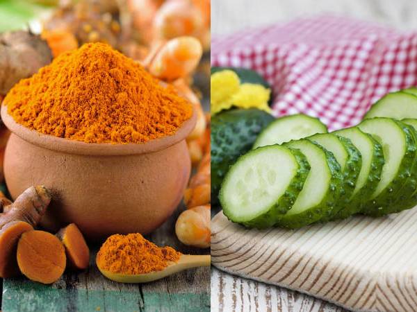 மஞ்சள் மற்றும் வெள்ளரிக்காய் சாறு