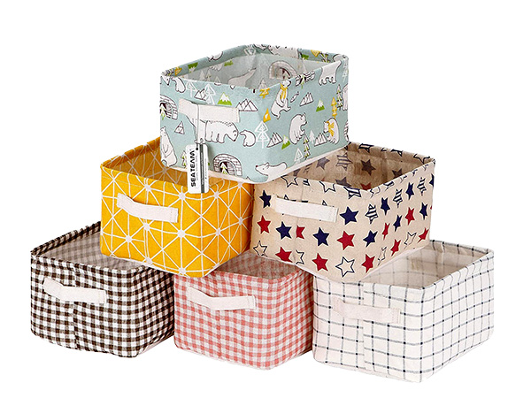 Canvas Fabric Storage Basket with Handles Canvas Fabric Storage Basket with Handles