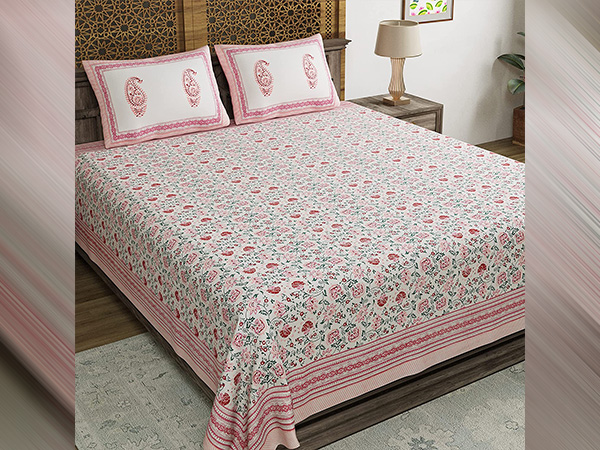 BLOCKS OF INDIA Cotton Bedsheet