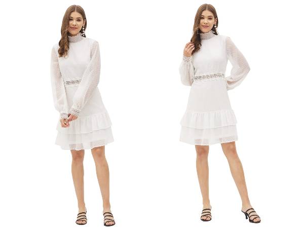 Georgette A-Line Above The Knee Dress