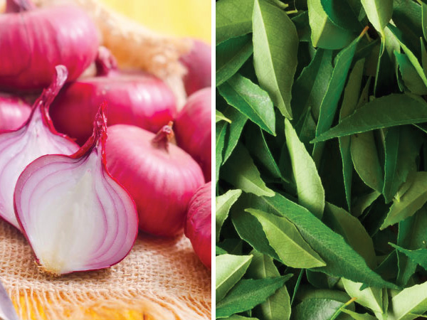 வெங்காயம் மற்றும் கறிவேப்பிலை 