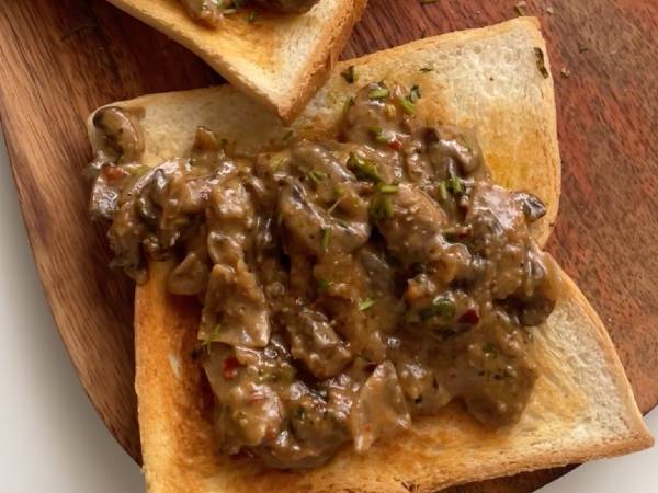 Creamy Mushroom Toast Recipe In Tamil
