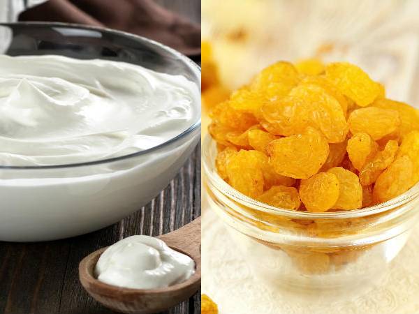 தயிர் மற்றும் உலர் திராட்சை