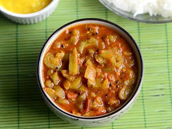 Ridge Gourd Peanut Thokku Recipe In Tamil