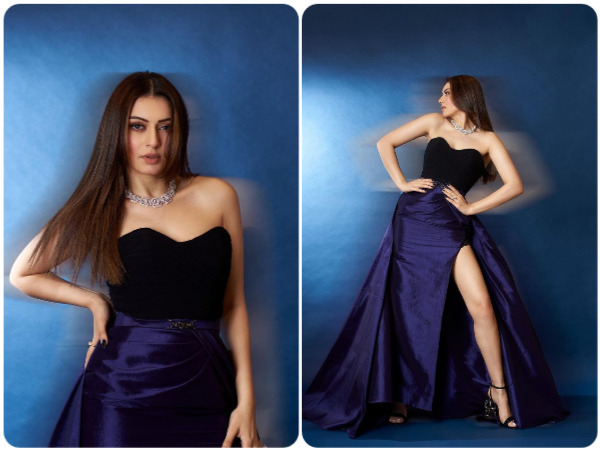 கருப்பு-ஊதா நிற கவுன்