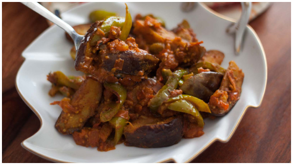 Brinjal Capsicum Sabji Recipe