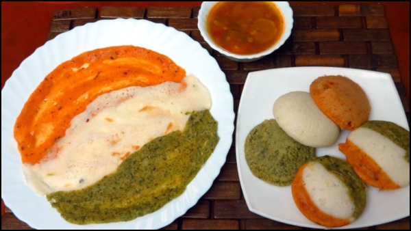 Tricolor Dosa Recipe How To Make Tricolour Dosa Recipe