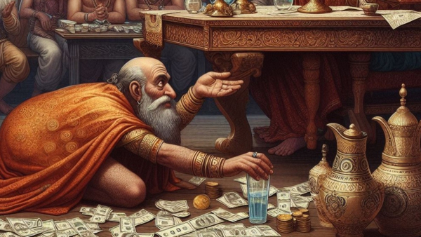 Rich Indian King Turn into a Beggar and Ask for Money From People in His Court 