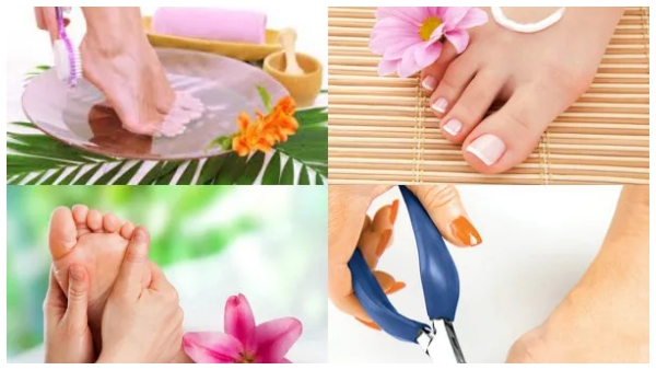 seven easy steps do french pedicure at home beauty tips