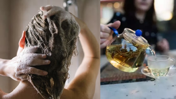 wash your hair with tea water to stop hair fall