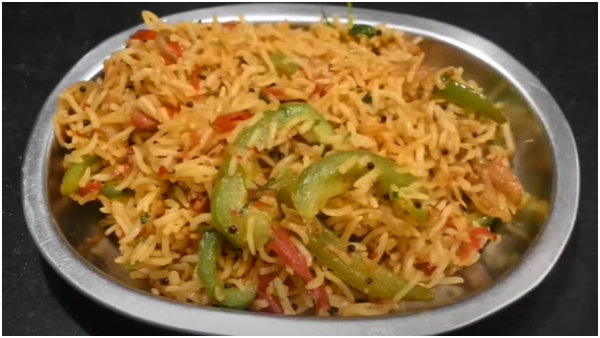 Lunchbox Recipe How To Make a Capsicum Rice Recipe