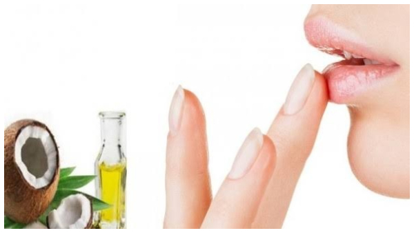 Coconut oil for dry chapped or cracked lips