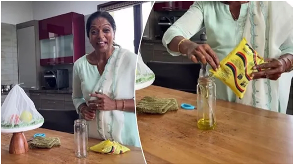 Kitchen Tips Try This Simple Hack To Pour Oil In The Bottle Without Spilling