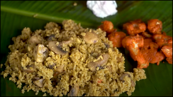 Mushroom Biryani How To Make a Mushroom Donne Biryani Recipe