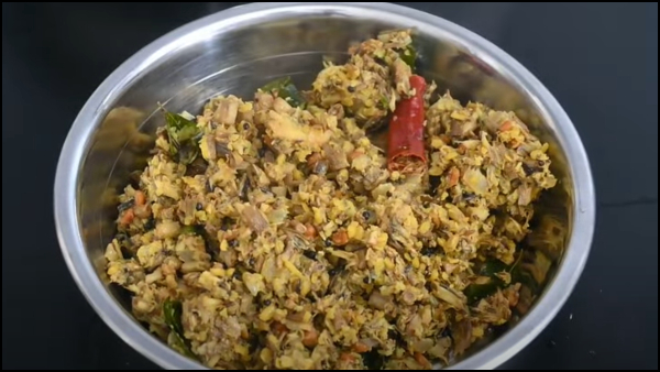 Vazhaipoo Poriyal How To Make a Banana Flower Poriyal Recipe In Tamil