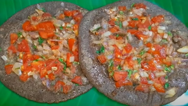 Ragi Pasiparuppu Uthappam How To Make a Ragi Moongdal Uthappam Recipe