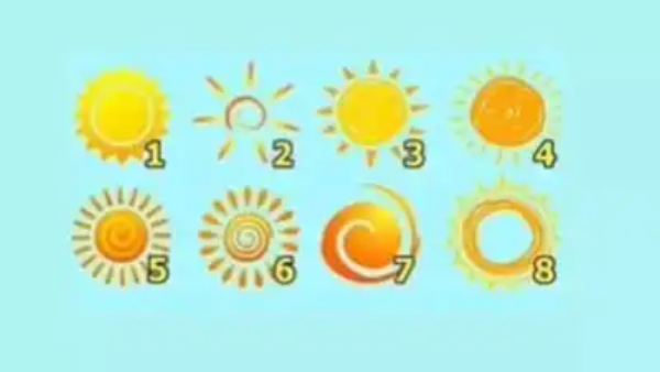 Optical Illusion Personality Test Choose a Sun And Know Your Interesting Traits