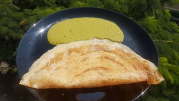 Poosanikai Dosa How To Make a White Pumpkin Dosa With Palak Chutney Recipe