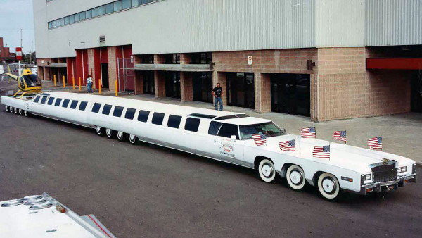 World s Longest Car with Helipad and Swimming Pool