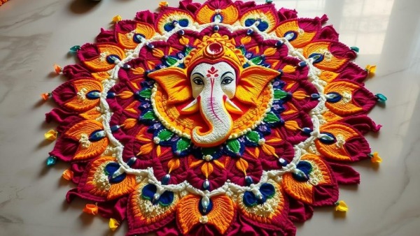 Ganesh Chaturthi 2025 Simple And Easy Rangoli Kolam Designs for Vinayak Chathurthi
