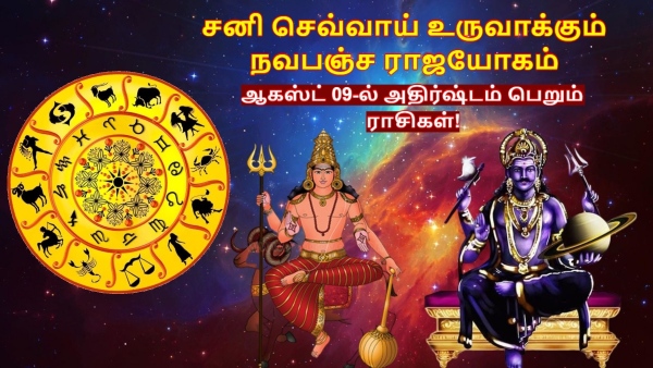 Saturn Mars Make Navpancham Rajyog 09 August 2025 Lucky Zodiac Signs Saturn Mars Make Navpancham Rajyog 09 August 2025 Lucky Zodiac Signs