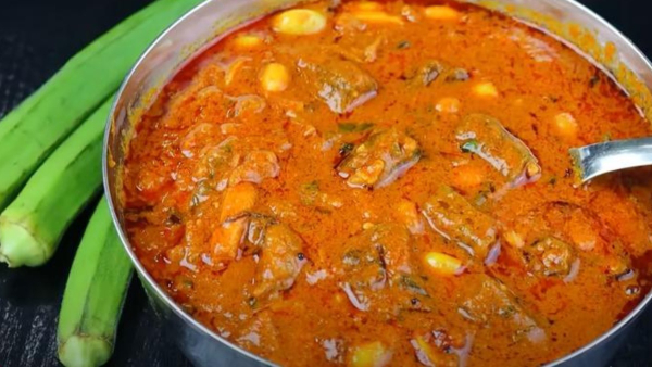 Vendakkai Poricha Kulambu Recipe How to Make Vendakkai Poricha Kulambu