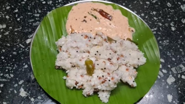 Arisi Upma How To Make a Arisi Upma With Peanut Chutney Recipe